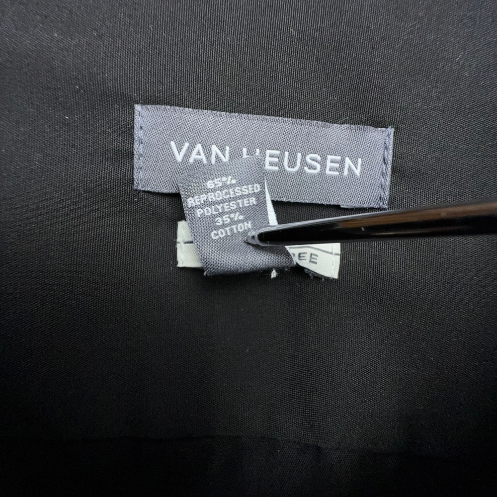 Van Heusen Men 2XL Regular Fit Wrinkle Free Shirt Black 18 34/35‎ Long Sleeve - Picture 7 of 8